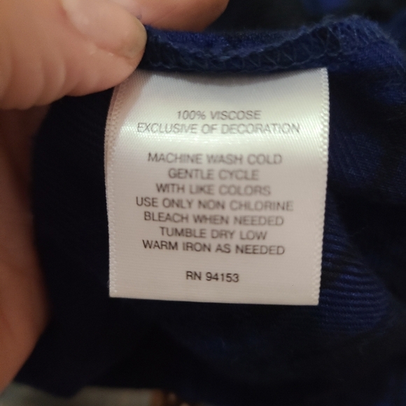 Hannah Brand Plaid Flannel Fringe Cozy Western Waterfall Cardigan - Picture 3 of 3